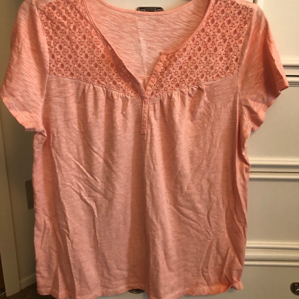 Peach knit top size 1x